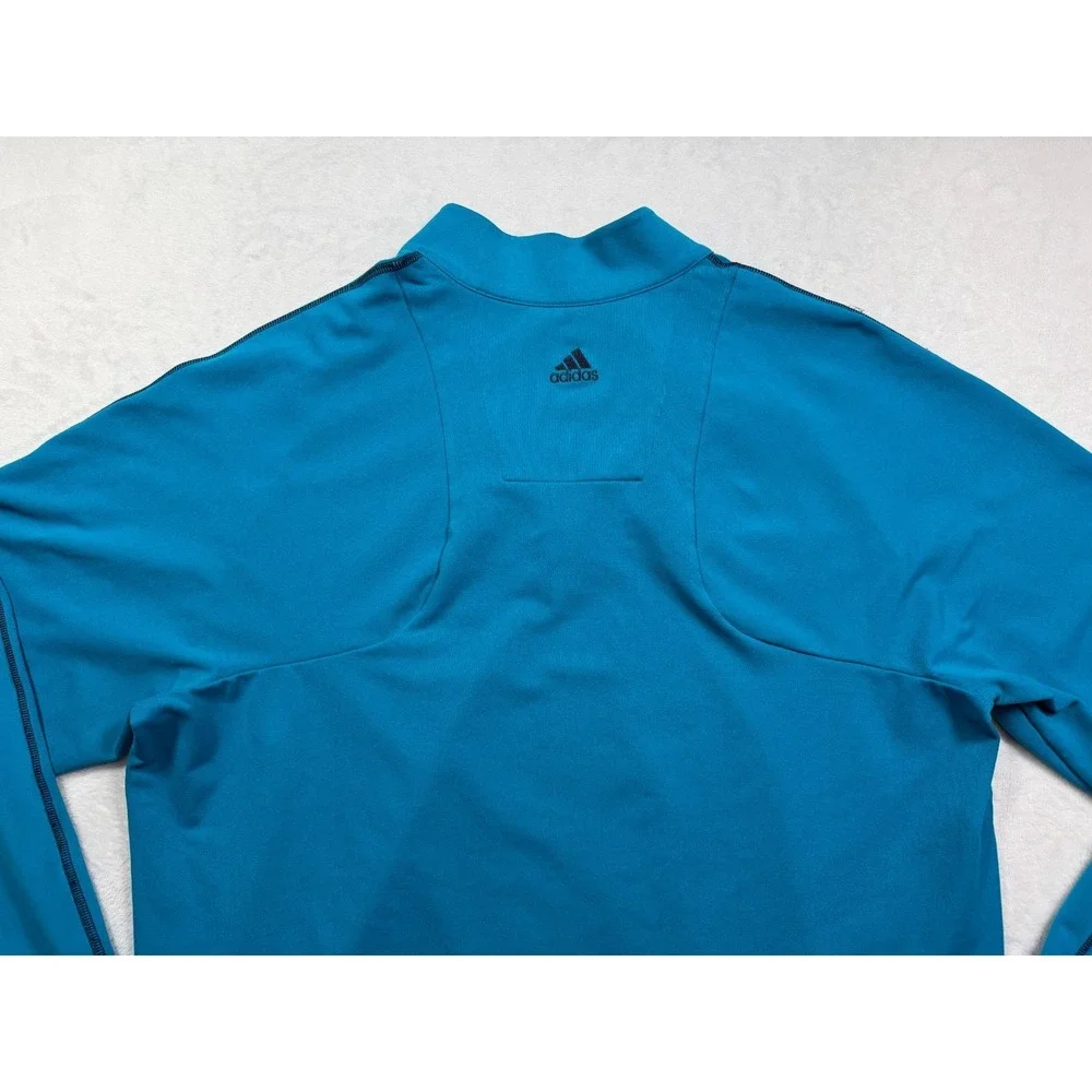 Adidas Golf Pullover Mens Size XL Blue‎ Quarter-Zip Performance ClimaLite